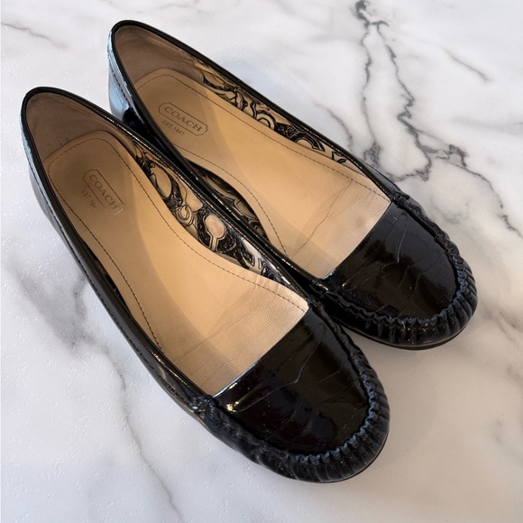 Coach Shoes - Coach Y2K Whimsical Ballet Flat Glossy Black Size 8.5